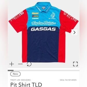 NWT Pit Shirt TLD GasGas Team Navy / Red size M